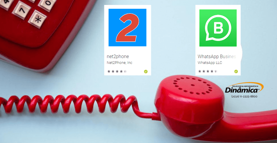 Telefone comercial, WhatsApp e Softphone.